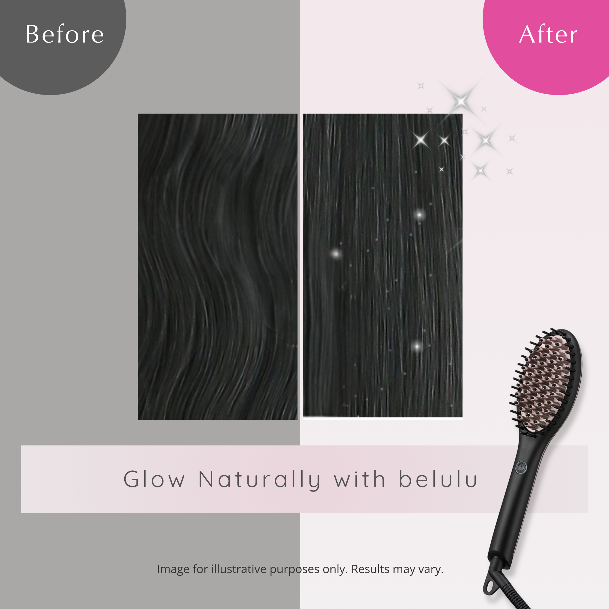 belulu Quick & Easy  Straight Brush
