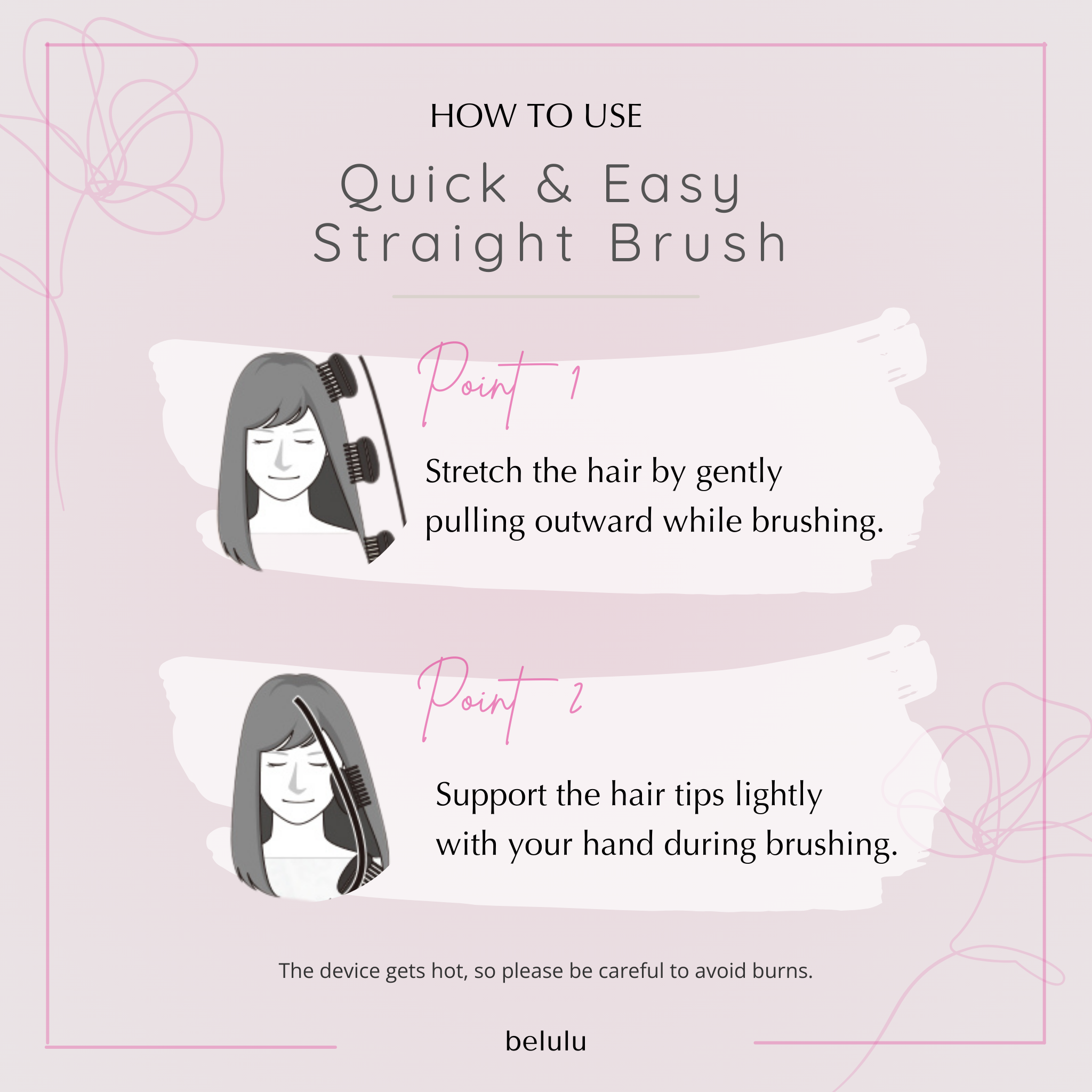 belulu Quick & Easy  Straight Brush